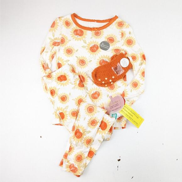 Milkberry Sunflower Pumpkin Pajamas - Picture 1 of 7